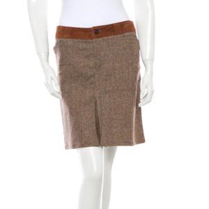 Dolce & Gabbana tweed suede skirt